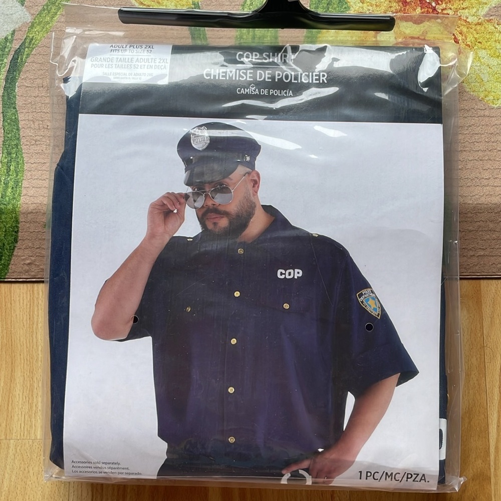 🚓COP SHIRT🚓- 1-pc Halloween costume >> size Adult 2XL